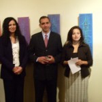Patricia Peña, Andres Abad Director de Museo del Banco Central exposicion Mónica Sarmiento Castillo