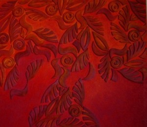 Mónica Sarmiento Castillo ARBOL Y FUEGO IV, 2008, 53x61cm, mixta y oleo Mónica Sarmiento